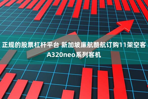 正规的股票杠杆平台 新加坡廉航酷航订购11架空客A320neo系列客机